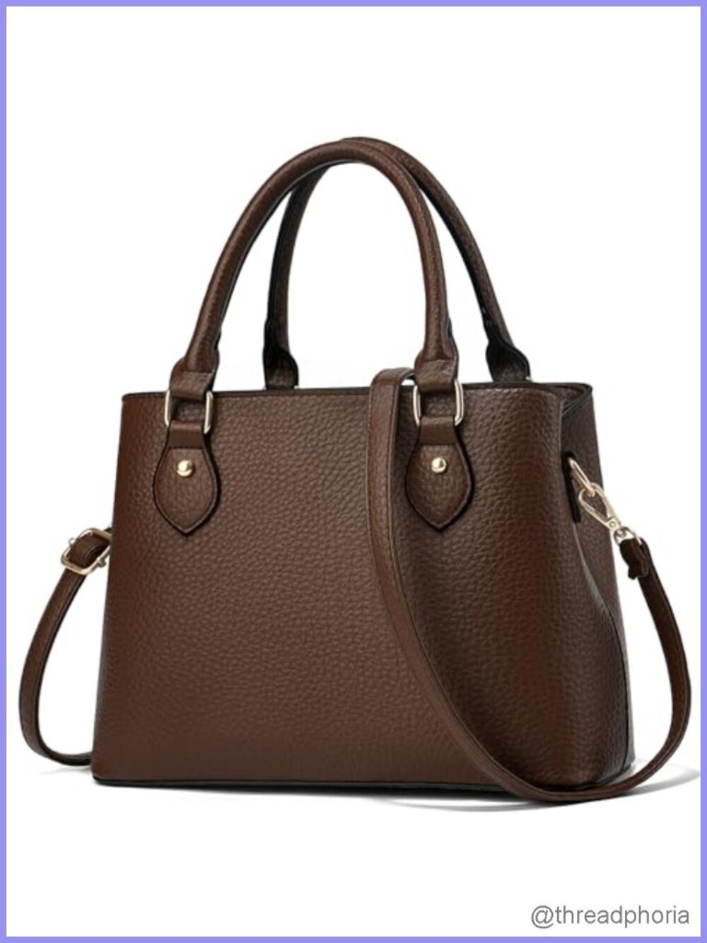 Women's Leather Crossbody Tote Satchel Shoulder Bag Faux Leather